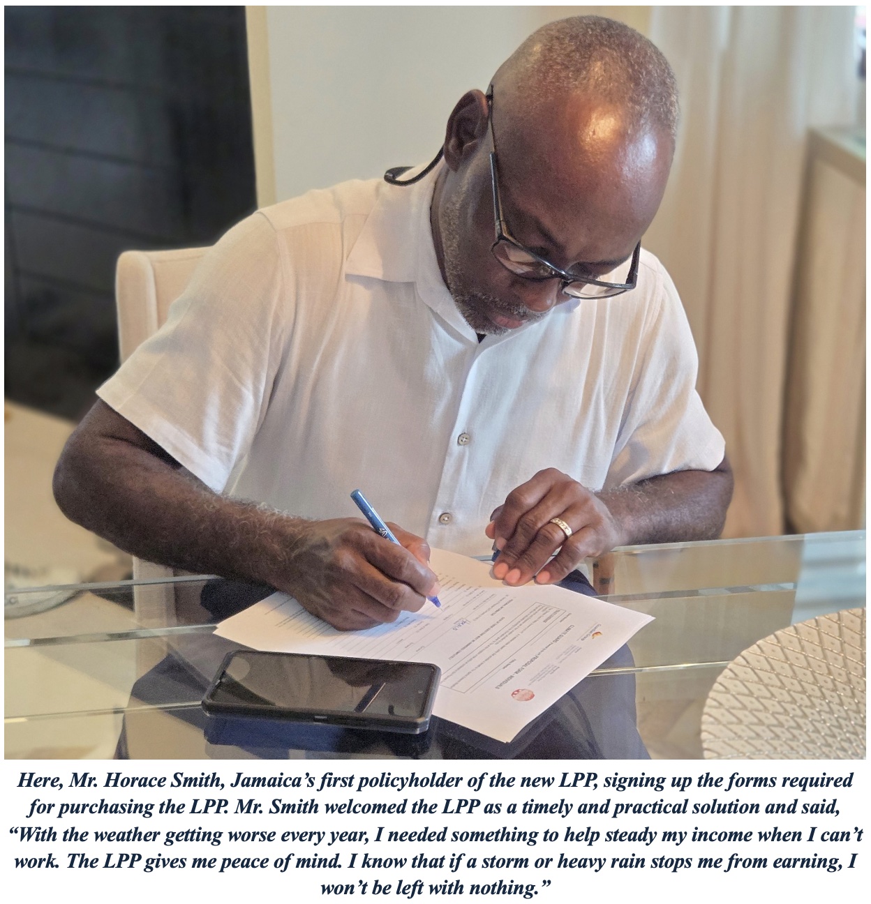 Jamaica's 1st LPP policyholder